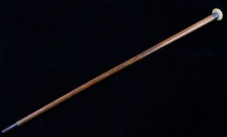 A. H. Initialed Ivory Topped Gentlemans Cane
