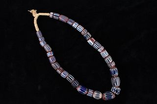 Large Seven Layer Chevron Trade Bead Necklace