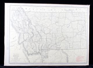 1927 Rand McNally Montana Railroad Commercial Map