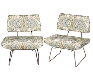 Pair of Modern Italian Slipper Chairs