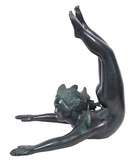 Sergio Bustamante Bronze 'Fish Boy' Sculpture