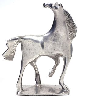 Donald Drumm Aluminum Brutalist Horse Sculpture