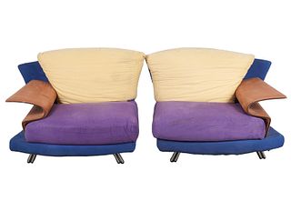 Two Saporiti Italia Lounge Chairs