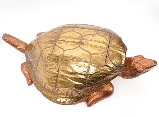 Arthur Court Copper & Brass Turtle Box