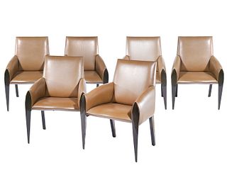Set of 6 Dakota Jackson Arm Chairs