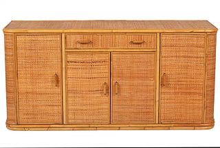 Vintage Italian Bamboo Dresser / Sideboard