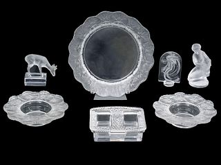 7 Pc. Assortment of Lalique Crystal