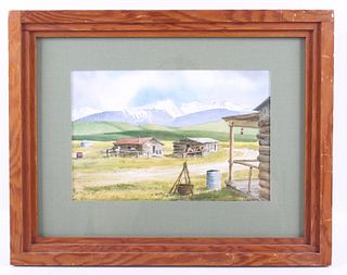 James Haughey Montana Landscape Watercolor Print