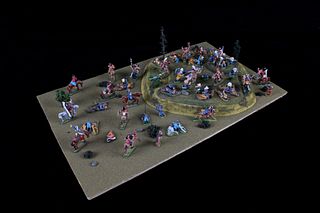 Die Cast Hand Painted Custer's Last Stand Scene