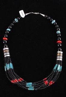 Navajo TR Singer Lone Mountain Turquoise Necklace