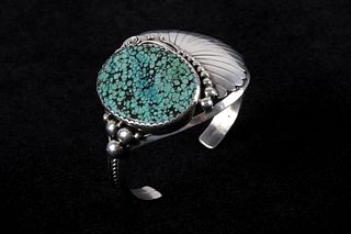 Navajo Pauite Turquoise Sterling Silver Bracelet