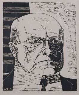 Walter William Barker
(American, 1921-2004)
Portrait of Max Beckmann, 1951
