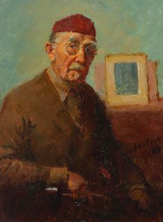 Gustav Goetsch
(American, 1877-1969)
Cool Day, Self-Portrait, 1965