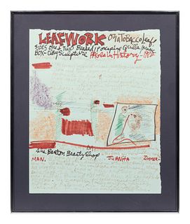 Aminah Brenda Lynn Robinson
(American, b. 1940) 
Leafwork on a Tobacco Leaf, 1982-84