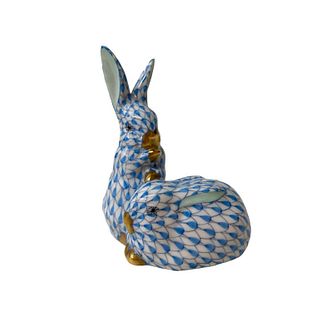 Herend Hand Painted Porcelain Rabbits