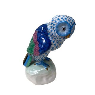 Herend Hand Painted Porcelain Owl