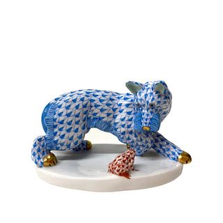 Herend Hand Painted Porcelain Dog & Frog