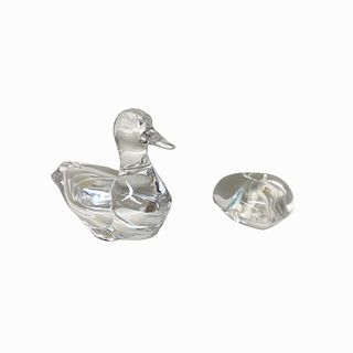 Baccarat Crystal Duck And Heart