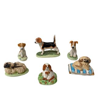 (6) Collection Of Porcelain Dogs