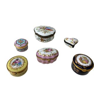 (6) Collection Of Pill Boxes