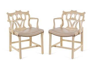 Pair of Contemporary Painted Armchairs
H 32 x W 23 x D 19 1/2 inches. 