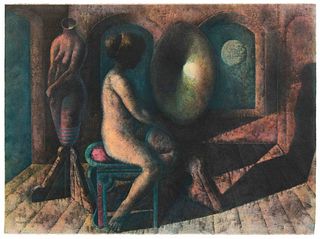 Armando Morales 
(Nicaraguan, 1927-2011)
Nude with Mirror, 1980