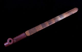 Sioux Catlinite Pipe with Wood Stem c. 1890-1900