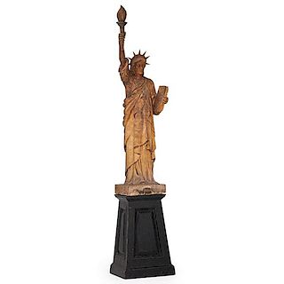 CARVED WOOD STATUE OF LIBERTY