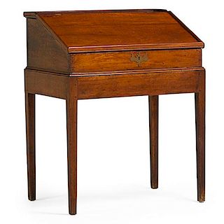 FEDERAL CHERRY CAPTAIN'S DESK ON STAND