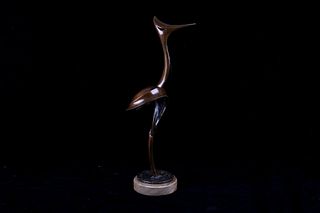 Abstract Egret Bronze Sculpture