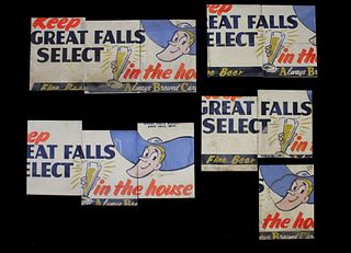 Montana Great Falls Select Fine Beer Signs c.1940s