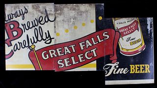Montana Great Falls Select Fine Beer Sign c. 1940s