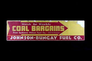 Johnson-Bungay Fuel Co. Coal Bargains Sign