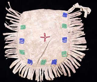 Crow Beaded Flat Bag Otto Ernst 1890-1910