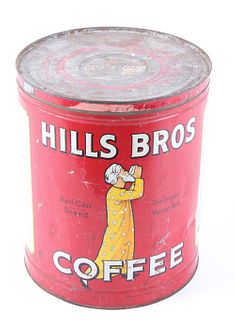 Hills Bros Coffee Red Can Brand Tin C. 1939