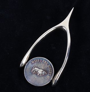 Vintage Bull & Bear Coin Wishbone c.1950-1970