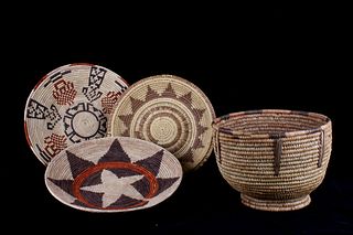 Hand Woven African Tribal Baskets Set of Four