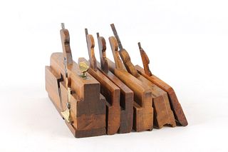 Antique Wood Plane Tools Collection of Six
