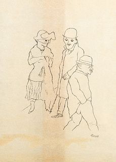 George Grosz (Berino 1893-Berlino 1959)  - Three figures, 1920