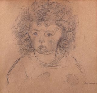 Umberto Boccioni (Reggio Calabria 1982-Verona 1916)  - Girl with curly hair, (portrait of Fiammetta Sarfatti), 1910