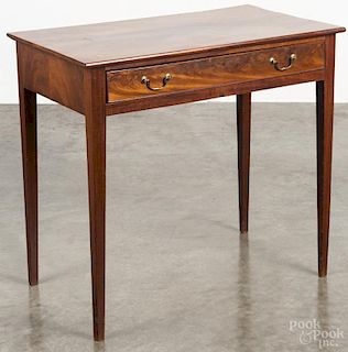 George III mahogany work table, ca. 1800, 28'' h., 30 3/4'' w.