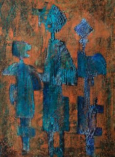 Mirko Basaldella (Udine 1910-Cambridge 1969)  - Three figures