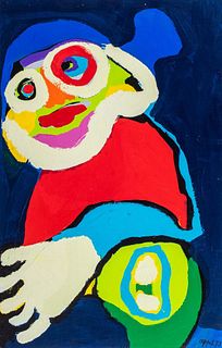 Karel Appel (Amsterdam 1921-Zuirgo 2006)  - Clown, 1973