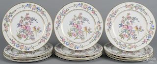 Set of twelve Rosenthal porcelain plates, 20th c., 11'' dia.