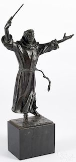 Thomas McGlynn (American 1878-1966), patinated bronze of St. Francis, 17 1/2'' h.