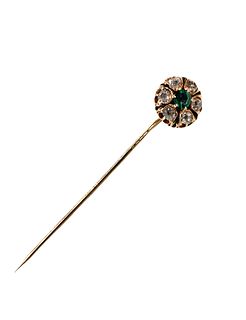 Russian Empire Gold Diamond Pin