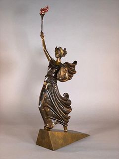 Erte Bronze, "Liberty, Fearless and Free"