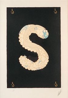 Erte Serigraph, "Letter S"