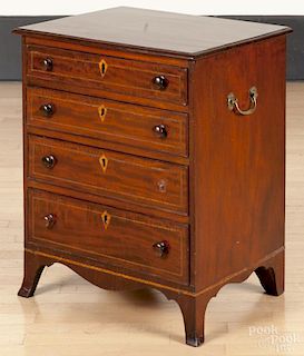 George III style mahogany bachelor's chest constructed from period and non-period elements, 28'' h.