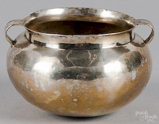 Silver bowl, 19th c., probably Spanish colonial, 4'' h., 6'' w., 12.7 ozt. Provenance: DeHoogh Gallery